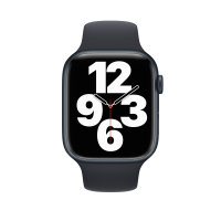 Apple Watch 42/44/45mm Silikon Sportarmband - Mitternacht