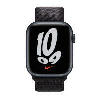 Apple Watch 42/44/45mm Nike Sport Loop - Schwarz mit Logo