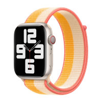 Apple Watch 38/40/41mm Sport Loop - Indischgelb/Weiß
