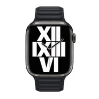 Apple Watch 42/44/45mm Leather Link - Mitternacht