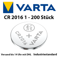 Varta Varianten CR2016 Knopfzellen Bulk