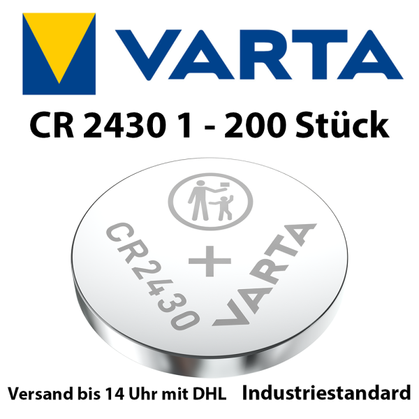 Varta Varianten CR2430 Knopfzellen Bulk
