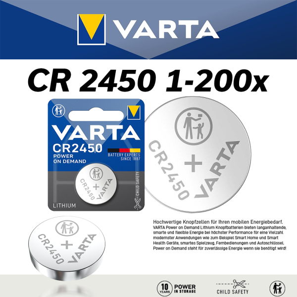 Varta Varianten Knopfzelle CR2450 Retail