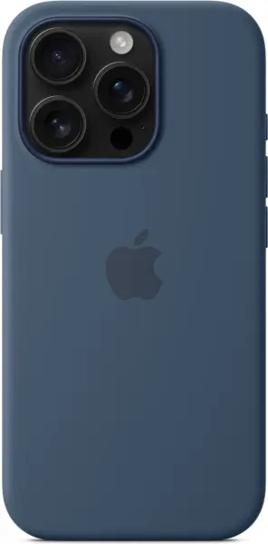 Apple iPhone 16 Pro Silikon Case mit Magsafe - Blau