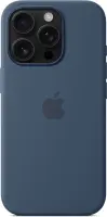 Apple iPhone 16 Pro Silikon Case mit Magsafe - Blau