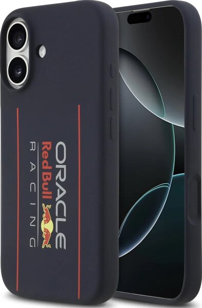 iPhone 17 – Red Bull Silicone Vertical Logo MagSafe Case (Navy)