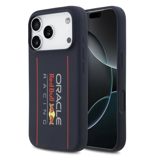 iPhone 17 Pro Max – Red Bull Silicone Vertical Logo MagSafe Case (Navy)