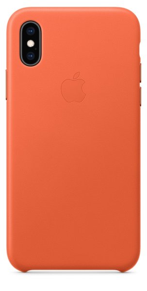 Apple iPhone X / XS Leather Case Bright Orange