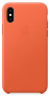 Apple iPhone X / XS Leder Case Bright Orange
