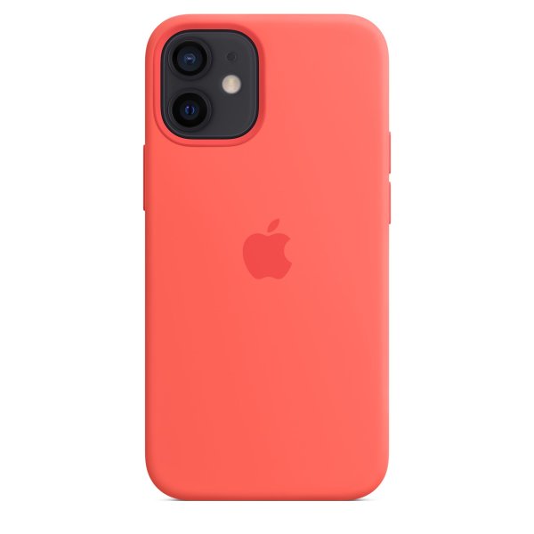 Apple iPhone 12 Mini Silikon Case mit Magsafe - Pink Citrus