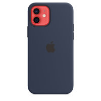 Apple iPhone 12 / 12 Pro Silikon Case mit Magsafe - Navy Blau