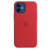 Apple iPhone 12 / 12 Pro Silicone Case with Magsafe - Red