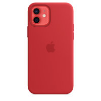 Apple iPhone 12 / 12 Pro Silikon Case mit Magsafe - Rot