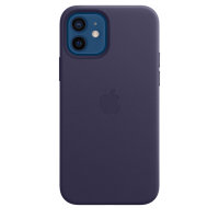 Apple iPhone 12 / 12 Pro Leder Case mit Magsafe - Dunkleviolett