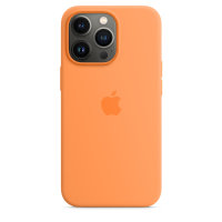 Apple iPhone 13 Pro Silikon Case mit Magsafe - Gelborange