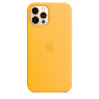 Apple iPhone 12 / 12 Pro Silikon Case mit Magsafe - Sonnenblume