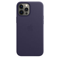 Apple iPhone 12 Pro Max Leder Case mit Magsafe - Dunkelviolet