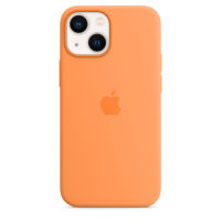 Apple iPhone 13 Mini Silikon Case mit Magsafe - Gelborange