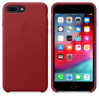 Apple iPhone 7 / 8 Plus Leder Case Rot
