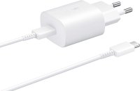 Samsung quick charger 25W with USB C charging cable 1.2m in white