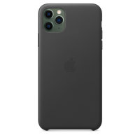 Apple iPhone 11 Pro Max Leder Case Schwarz