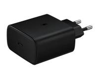 Samsung fast charger 45W with USB C cable in black