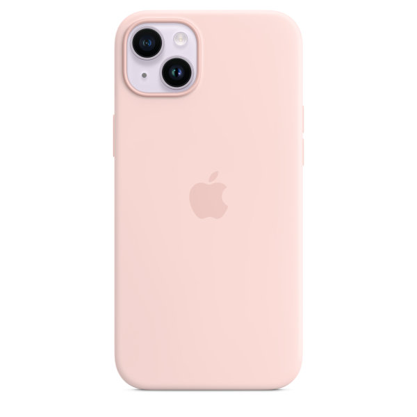 Apple iPhone 14 Plus Silikon Case mit Magsafe - Kalkrosa