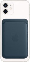 Apple iPhone Leather Wallet with Magsafe - Baltic Blue