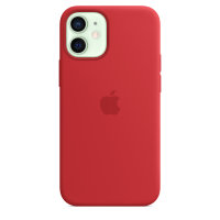 Apple iPhone 12 Mini Silikon Case mit Magsafe - Rot