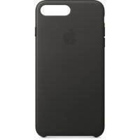 Apple iPhone 8 Plus / 7 Plus Leather Case - Charcoal Gray