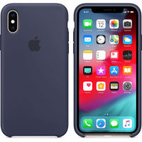 Apple iPhone X / XS Silikon Case - Mitternachtsblau