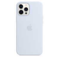 Apple iPhone 12 Pro Max Silikon Case mit Magsafe - Wolkenblau