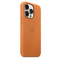 Apple iPhone 13 Pro Leder Case mit Magsafe - Goldbraun