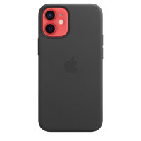 Apple iPhone 12 Mini Leder Case mit Magsafe - Schwarz