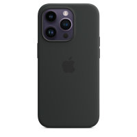 Apple iPhone 14 Pro Silikon Case mit Magsafe - Mitternacht