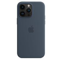 Apple iPhone 14 Pro Max Silikon Case mit Magsafe - Sturmblau