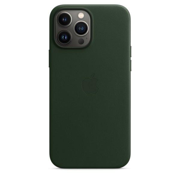 Apple iPhone 13 Pro Max Leder Case mit MagSafe - Schwarzgrün
