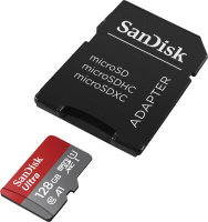 SanDisk Ultra microSDXC UHS-I Speicherkarte 128 GB + Adapter