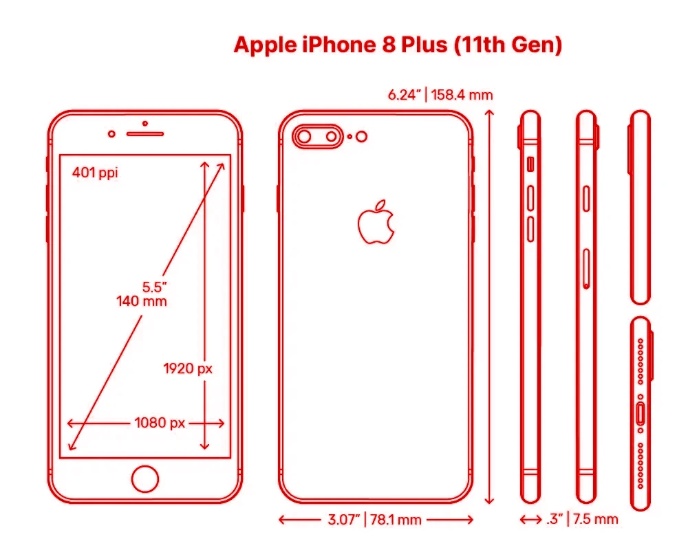 Apple 8 Plus Smartphone Modell