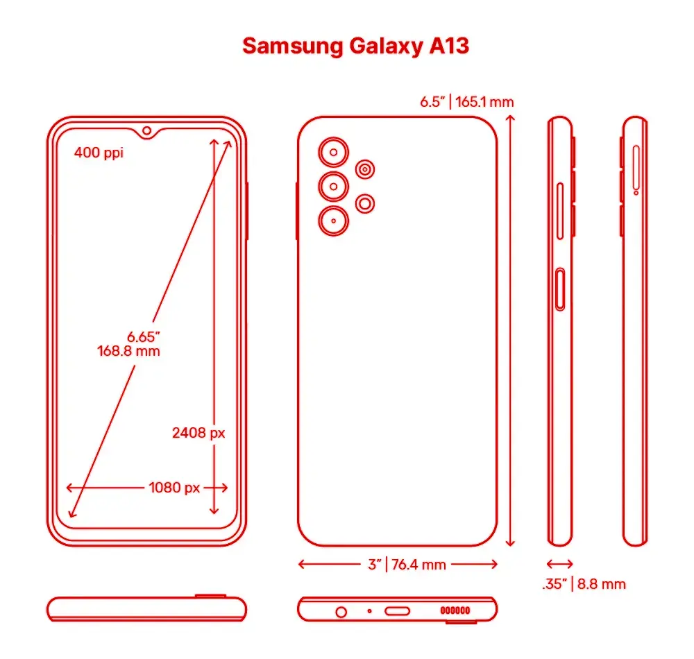Samsung Galaxy A13 Smartphone Modell