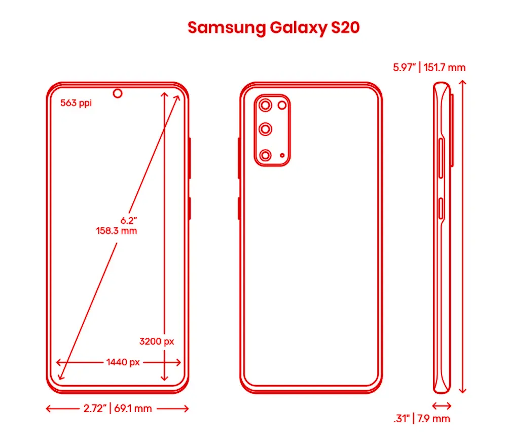 Samsung Galaxy S20 Smartphone Modell