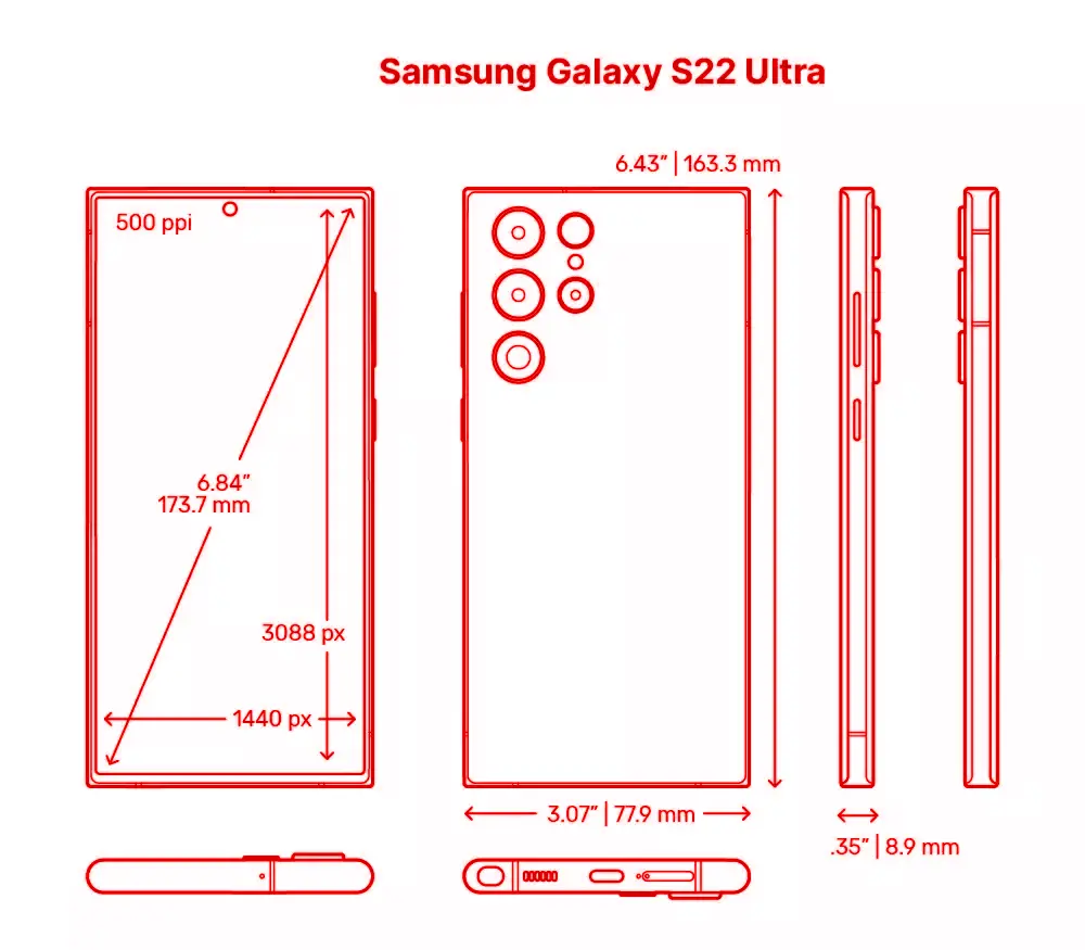 Samsung Galaxy S22 Ultra Smartphone Modell