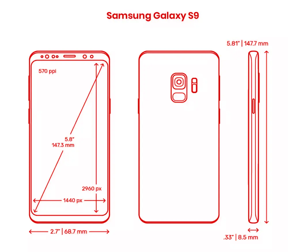 Samsung Galaxy S9 Smartphone Modell